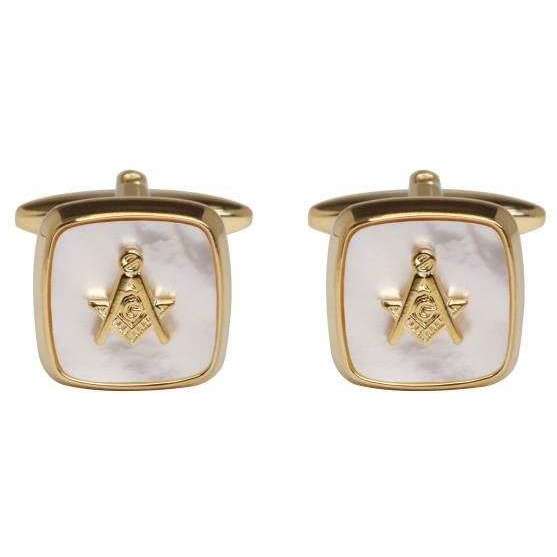 david van hagen Pearl Mother of Pearl Masonic Cufflinks