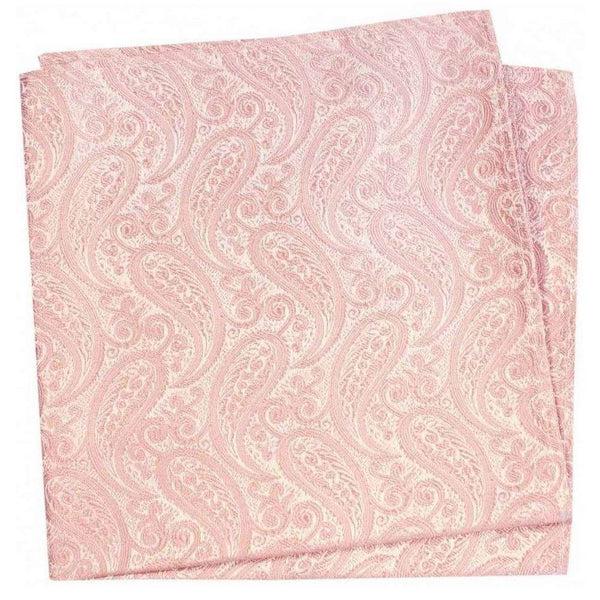 david van hagen Pink Tonal Paisley Silk Handkerchief