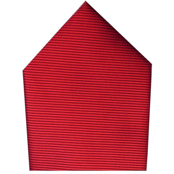 david van hagen Red Plain Twill Polyester Pocket Square