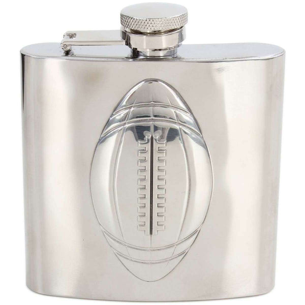 david van hagen Silver 6oz Rugby Stainless Steel Hip Flask