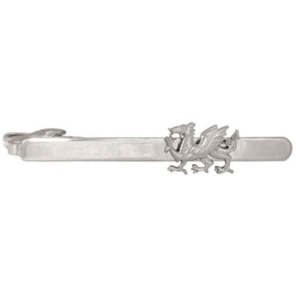 david van hagen Silver Dragon Cut Rhodium Tie Slide
