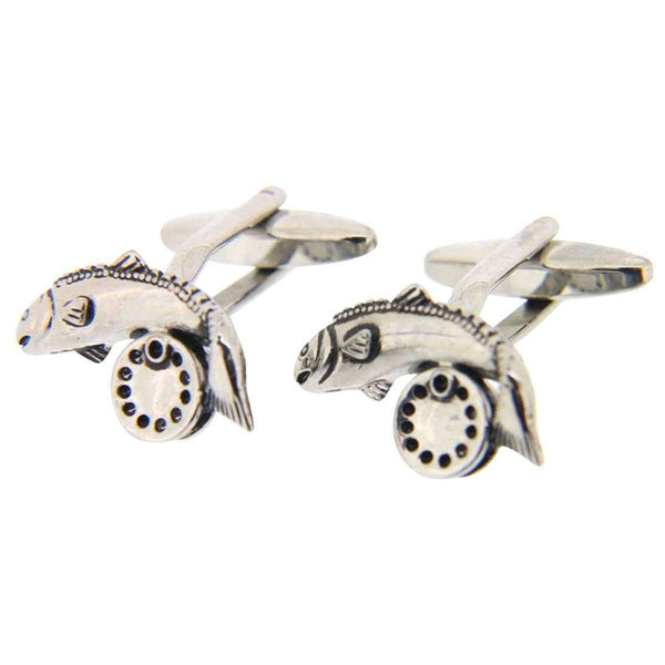 david van hagen Silver Fish and Reel Country Cufflinks