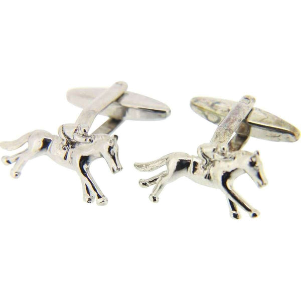 david van hagen Silver Horse and Jockey Country Cufflinks