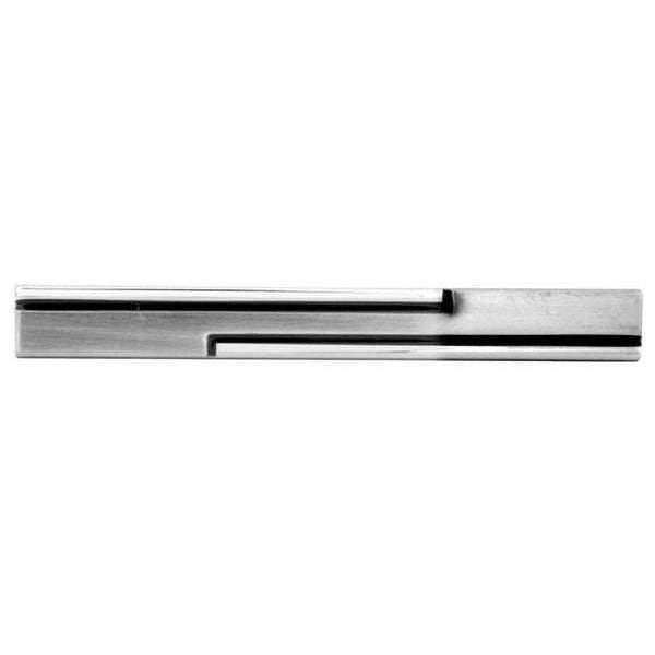 david van hagen Silver Line Detail Rhodium Tie Slide