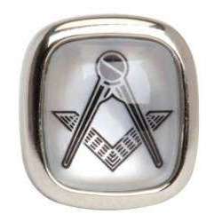 david van hagen Silver Mother of Pearl Masonic Tie Tac