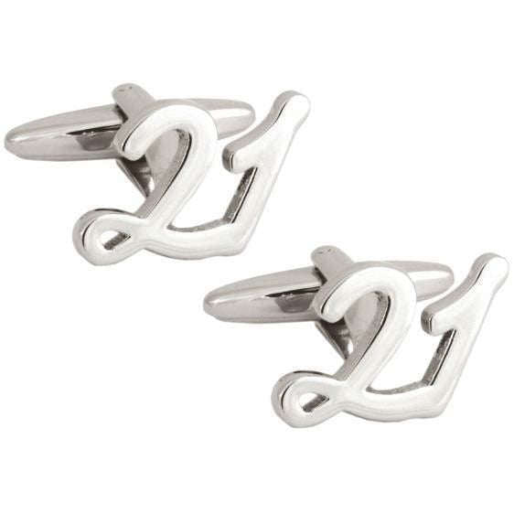 david van hagen Silver Number 21 Celebration Cufflinks