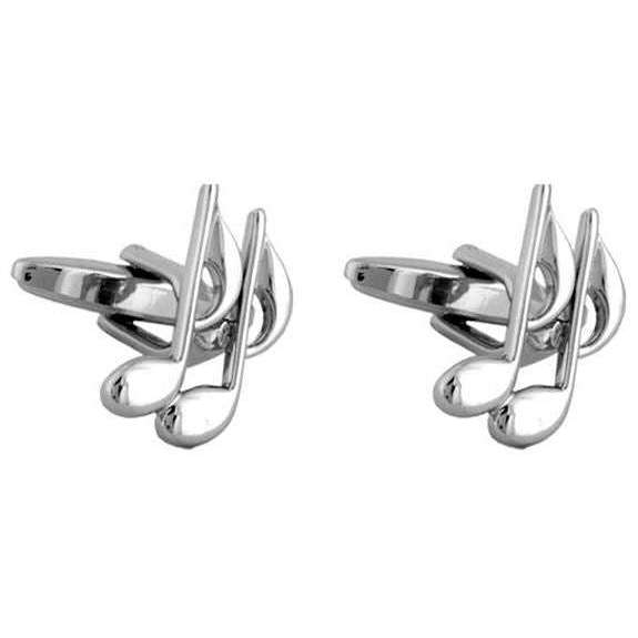 david van hagen Silver Quaver Musical Note Cufflinks