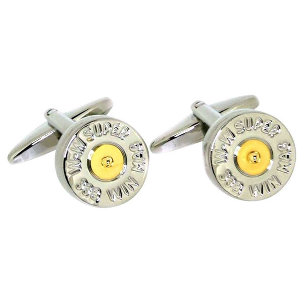 david van hagen Silver Round Shotgun Cartridge Country Cufflinks
