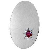 david van hagen Silver Ruby Oval Sterling Silver Tie Tacs