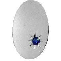 david van hagen Silver Sapphire Oval Sterling Silver Tie Tacs