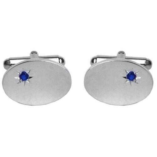david van hagen Silver Sterling Silver Set Sapphire Cufflinks