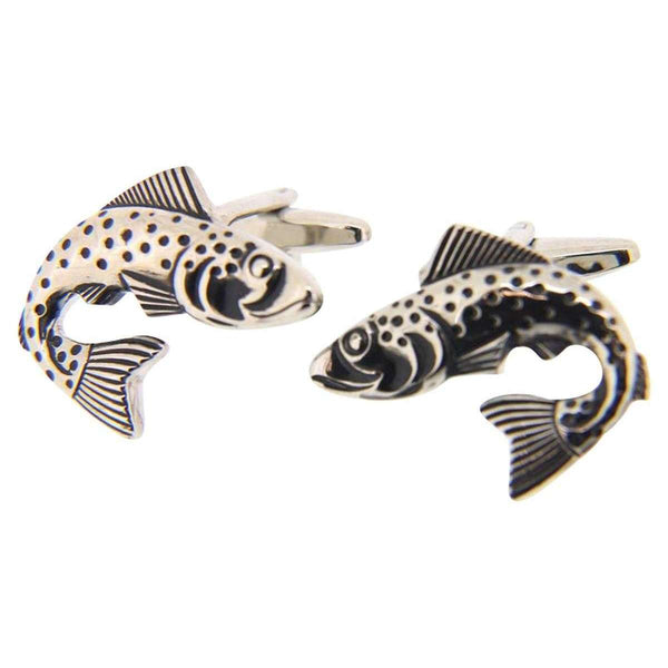 david van hagen Silver Trout Fish Country Cufflinks