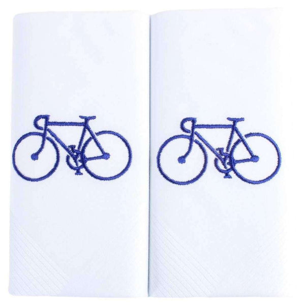 david van hagen White Embroidered Bicycle Handkerchief