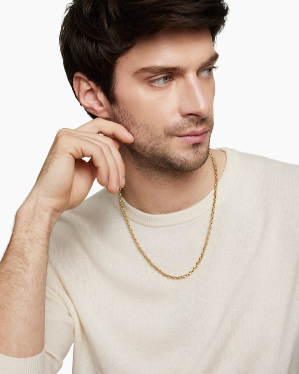 David Van Hagen Armory ® Necklace 18K Yellow Gold 4mm