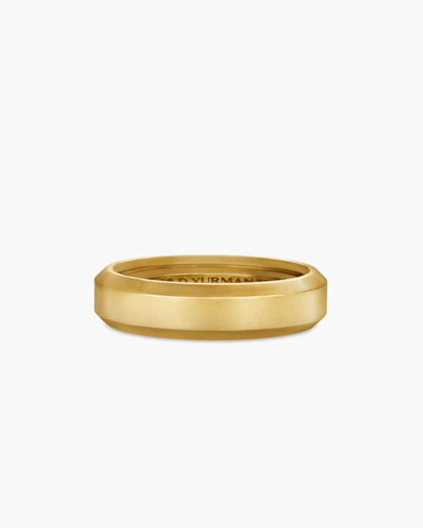 david van hagen Beveled Band Ring 18K Yellow Gold 6mm