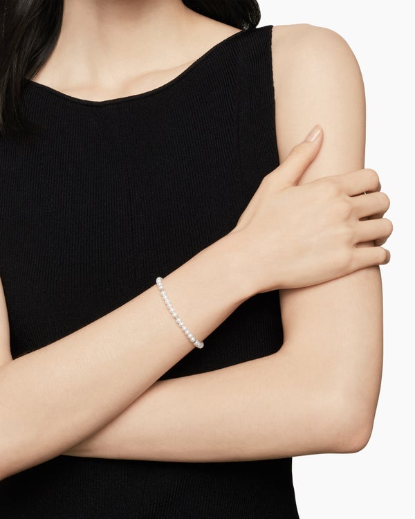 David Van Hagen Bijoux Spiritual Beads Bracelet Pearls And Sterling Silver 4mm