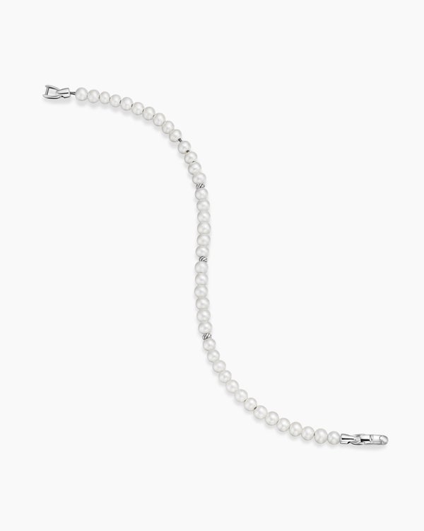 David Van Hagen Bijoux Spiritual Beads Bracelet Pearls And Sterling Silver 4mm