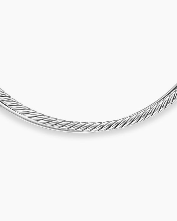 David Van Hagen Bold Crossover Collar Necklace Sterling Silver 10mm