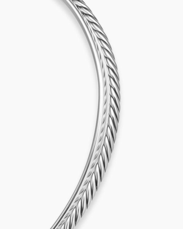 David Van Hagen Bold Crossover Collar Necklace Sterling Silver 10mm