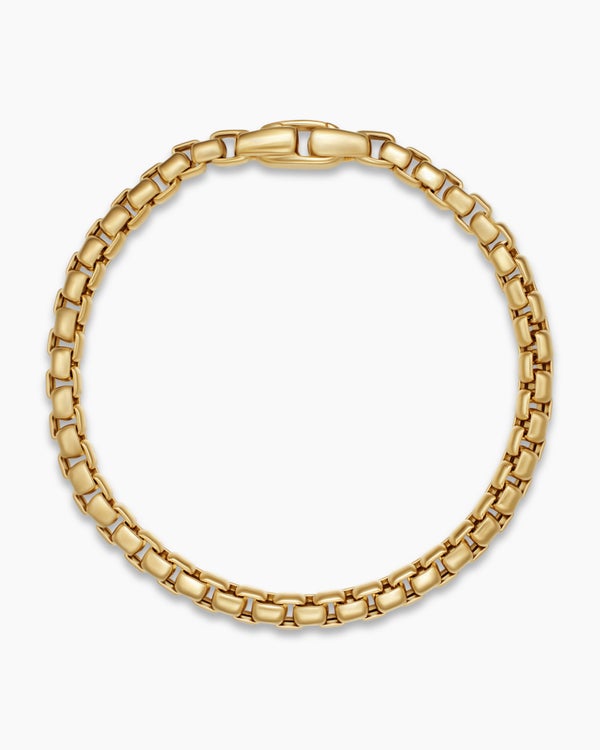 David Van Hagen Box Chain Bracelet 18K Yellow Gold 5mm