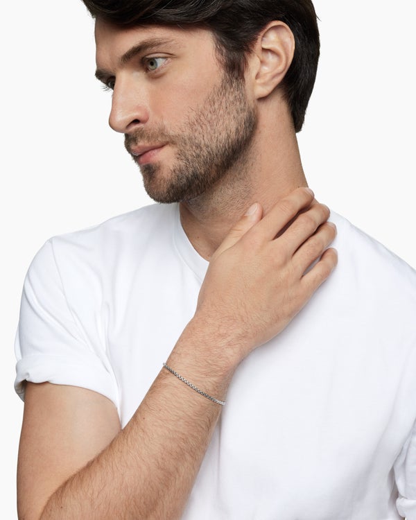 David Van Hagen Box Chain Bracelet Sterling Silver 2.7mm