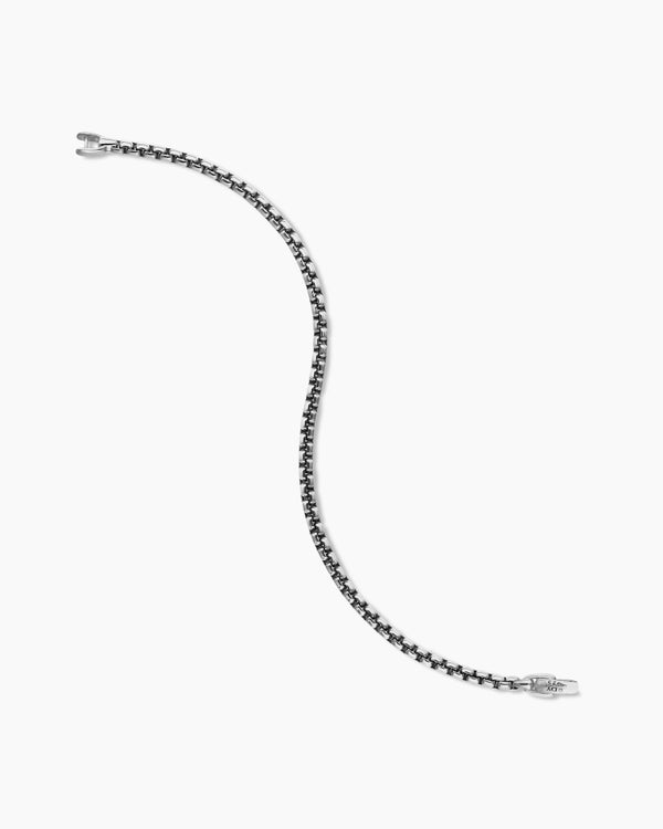 David Van Hagen Box Chain Bracelet Sterling Silver 3.6mm