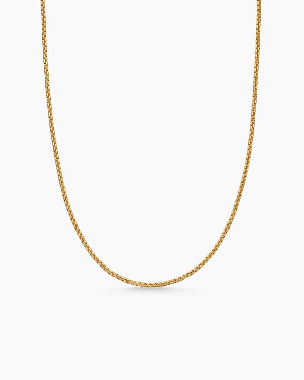 david van hagen Box Chain Necklace 18K Yellow Gold 1.7mm