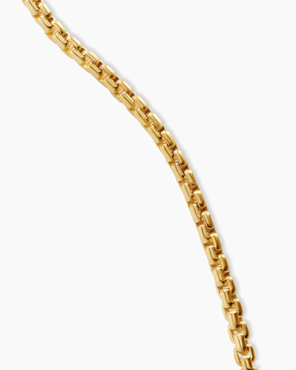 David Van Hagen Box Chain Necklace 18K Yellow Gold 1mm