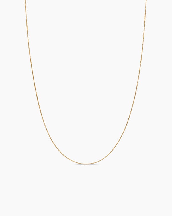 david van hagen Box Chain Necklace 18K Yellow Gold 1mm david van hagen Box Chain Necklace 18K Yellow Gold 1mm