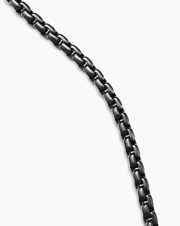 David Van Hagen Box Chain Necklace Stainless Steel And Sterling Silver 5mm