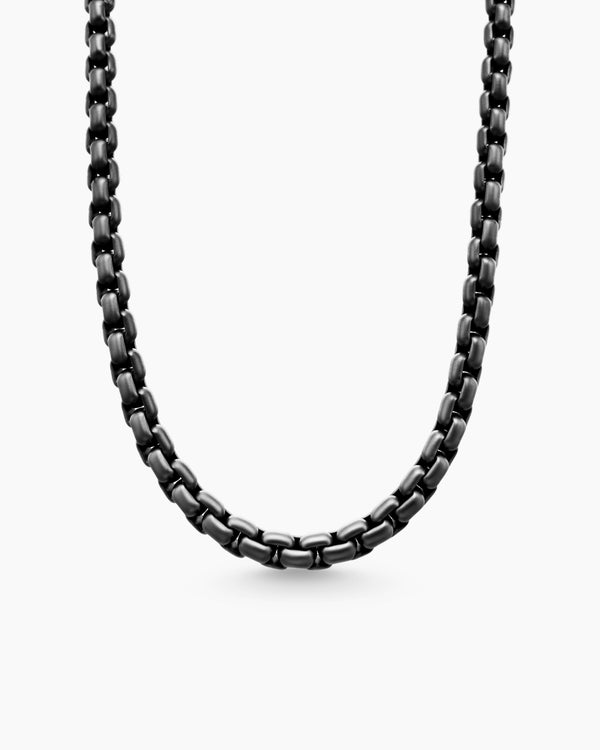 david van hagen Box Chain Necklace Stainless Steel and Sterling Silver 7.3mm