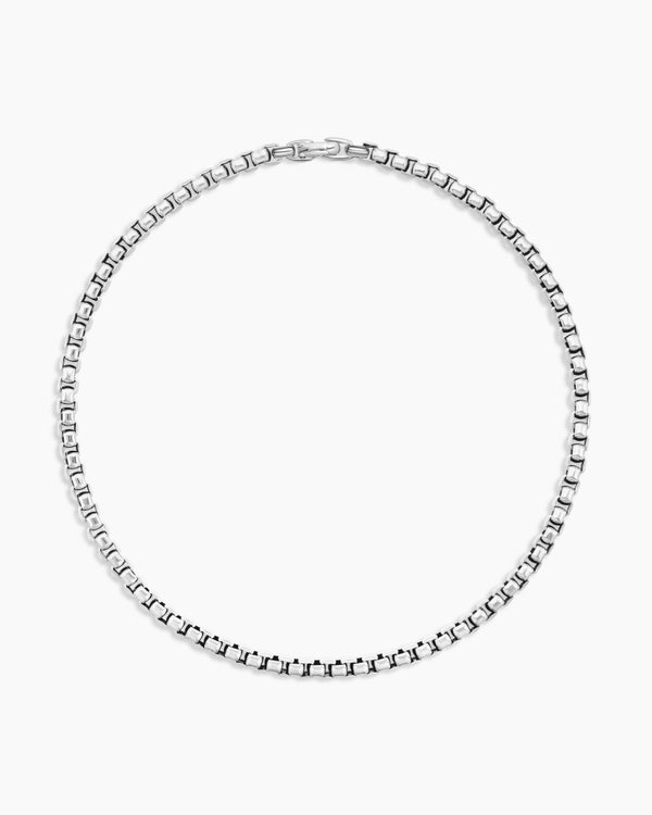 David Van Hagen Box Chain Necklace Sterling Silver 7.3mm