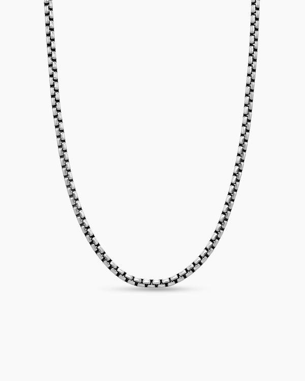 david van hagen Box Chain Necklace Sterling Silver with 14K Yellow Gold Accent 3.6mm