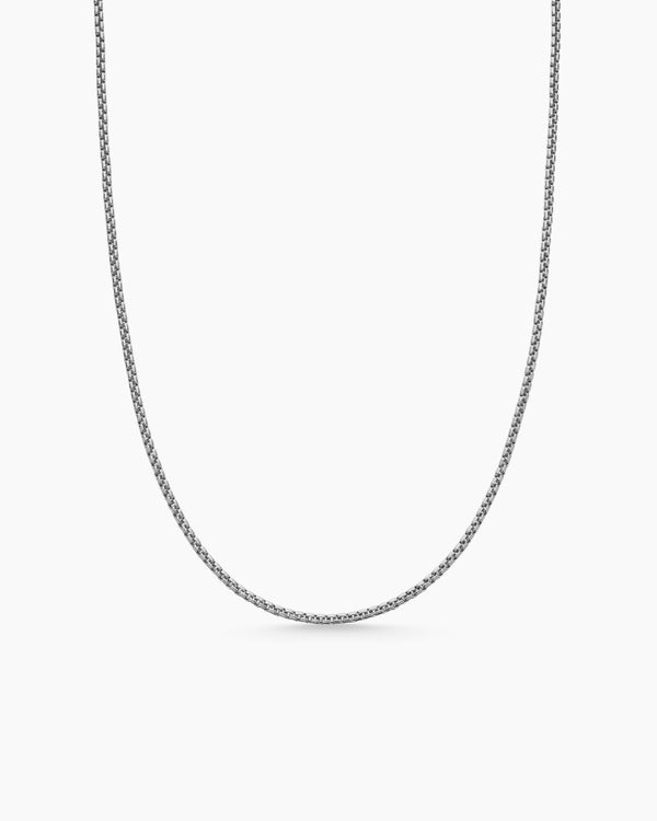 david van hagen Box Chain Necklace Sterling Silver with 14K Yellow Gold Accent 1.7mm