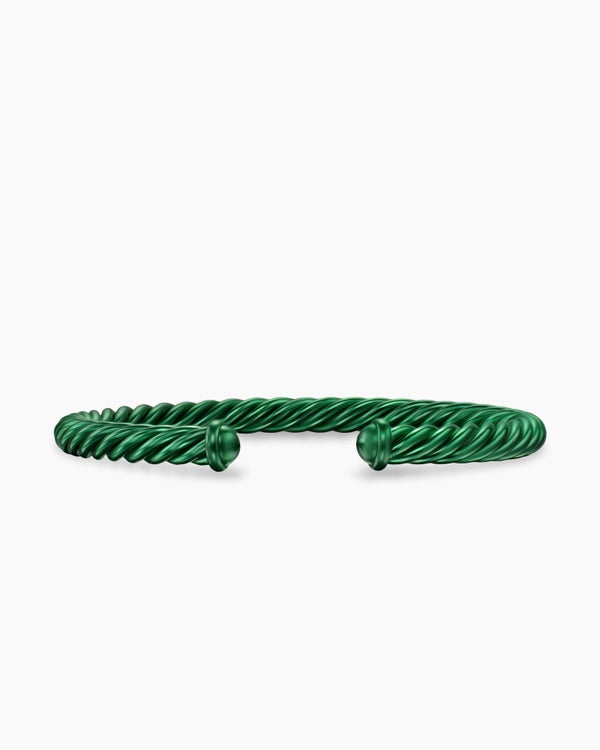 david van hagen Cable Cuff Bracelet Green Aluminum 6mm david van hagen Cable Cuff Bracelet Green Aluminum 6mm