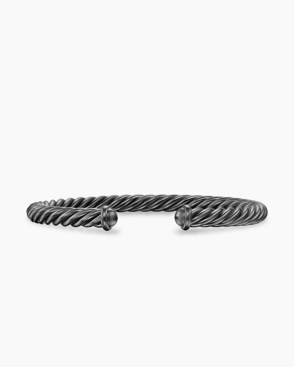 david van hagen Cable Cuff Bracelet Grey Aluminum 6mm david van hagen Cable Cuff Bracelet Grey Aluminum 6mm