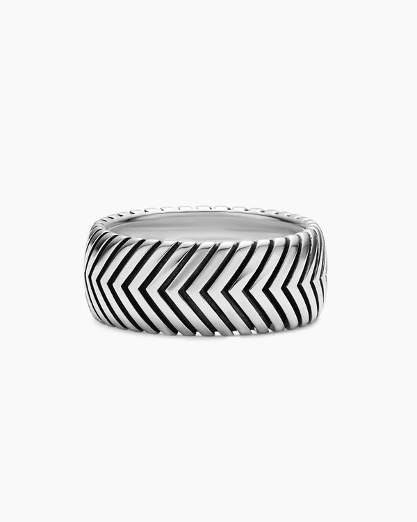 david van hagen Chevron Band Ring Sterling Silver 10mm