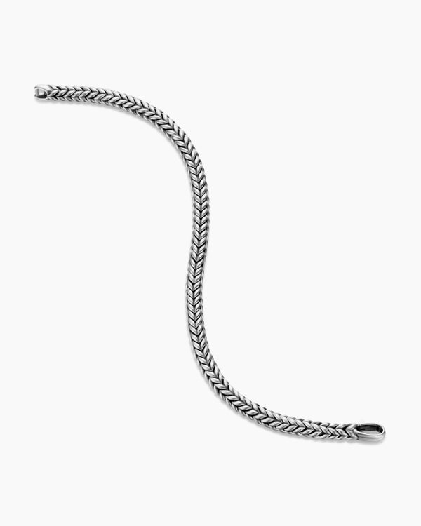 David Van Hagen Chevron Bead Bracelet Sterling Silver 6mm