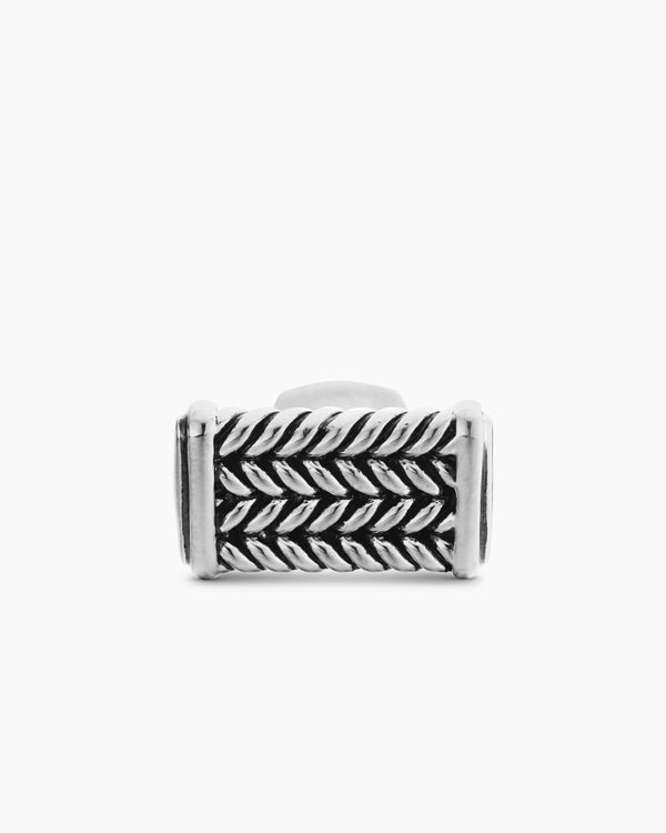 David Van Hagen Chevron Cufflinks Sterling Silver 22.8mm