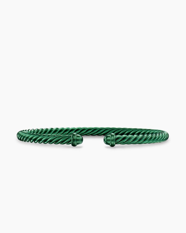 david van hagen Classic Cable Bracelet Green Aluminum 4mm