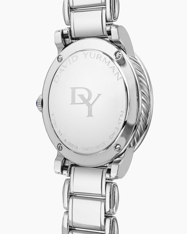 David Van Hagen Classic Quartz Watch Stainless Steel With Diamonds 38mm