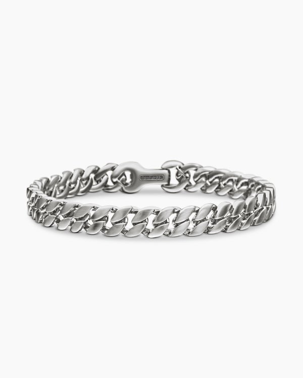 David Van Hagen Curb Chain Bracelet Sterling Silver 8mm