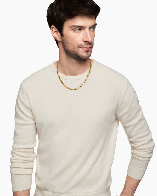 David Van Hagen Curb Chain Necklace 18K Yellow Gold 6mm