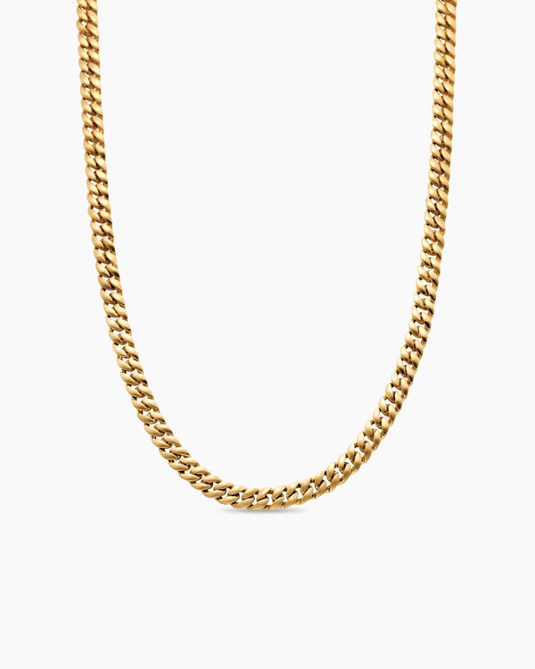 david van hagen Curb Chain Necklace 18K Yellow Gold 6mm