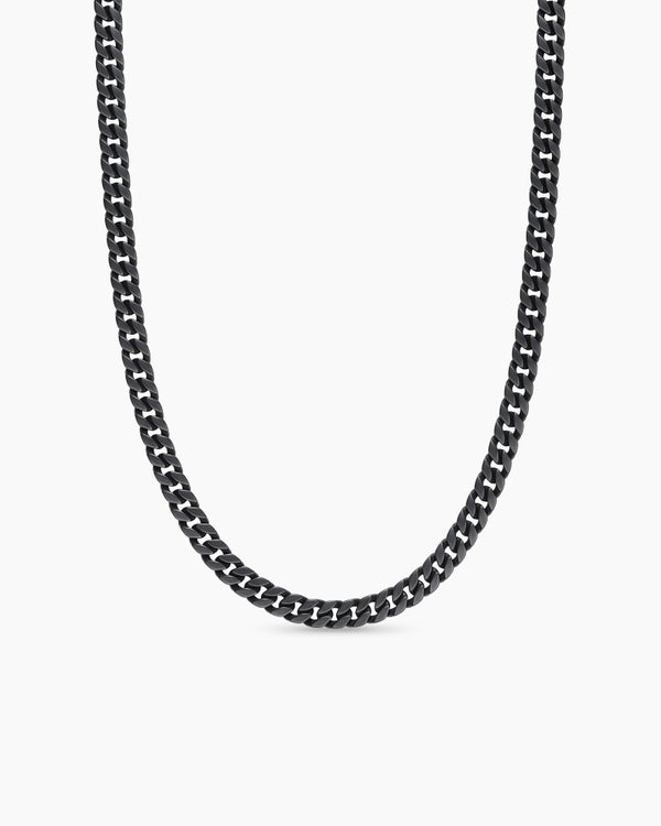 david van hagen Curb Chain Necklace Black Titanium 8mm david van hagen Curb Chain Necklace Black Titanium 8mm
