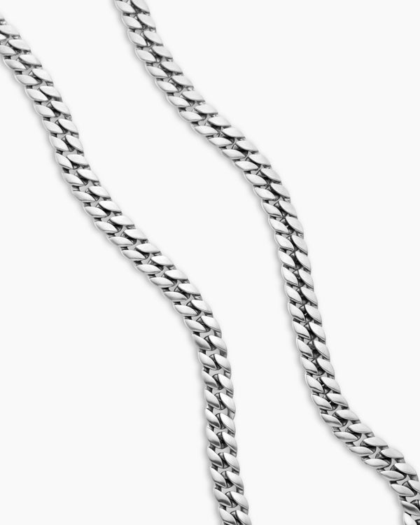 David Van Hagen Curb Chain Necklace Sterling Silver 8mm