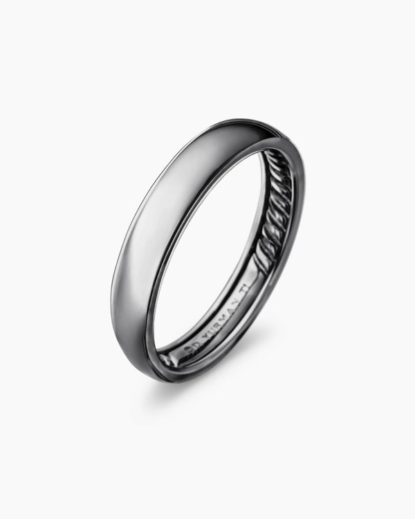 David Van Hagen DY Classic Band Ring Grey Titanium 4mm