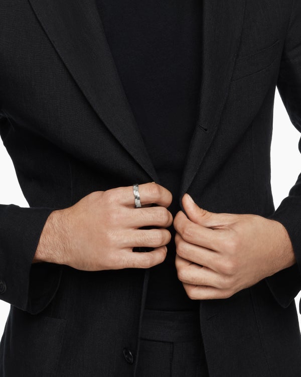 David Van Hagen DY Helios™ Band Ring Sterling Silver 6mm