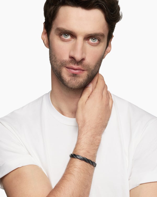 David Van Hagen DY Helios™ Cuff Bracelet Black Titanium 9mm