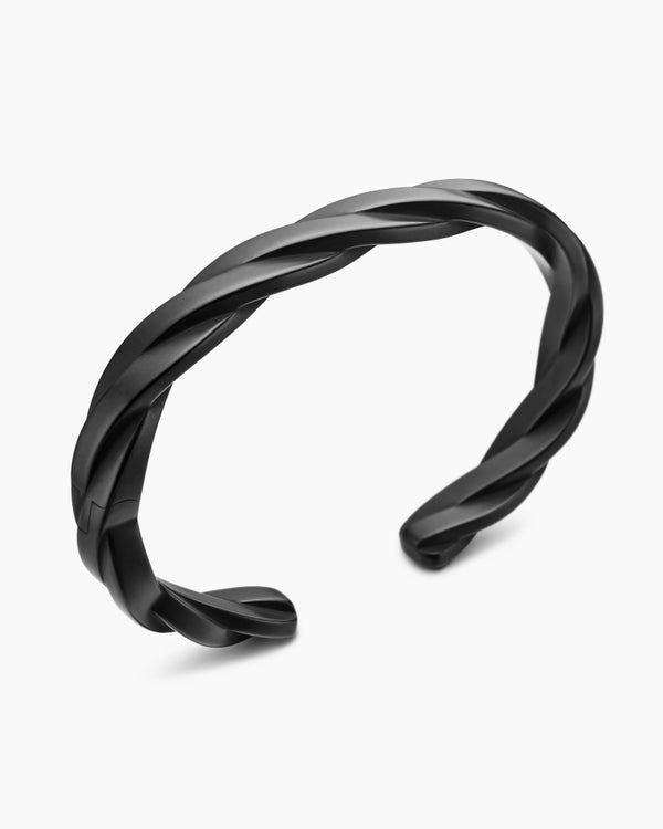 David Van Hagen DY Helios™ Cuff Bracelet Black Titanium 9mm